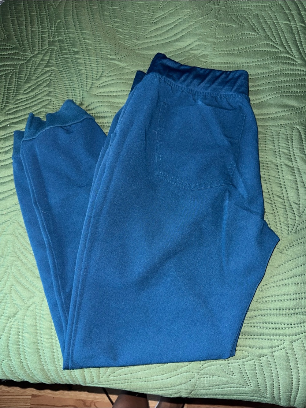 Figs Technical Collection Teal Scrub Joggers with Orange Drawstrings